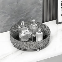 Large Capacity Rotating Makeup Organizer Easy to Clean Rotating Cosmetic Organizer Accessible Top Design for Bathroom Counter, Kitchen