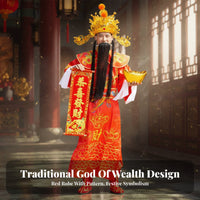 God of Wealth Costume Elaborate Headdress Chinese New Year Costume for Festivals