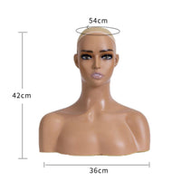 Shoulder Mannequin Bust PVC Hairpiece Mannequin Head for Photo, Salon Owners