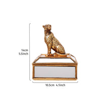 Gold Leopard Jewelry Box Mirror Finish Mirrored Jewelry Box Luxury Look