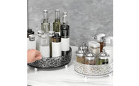 Large Capacity Rotating Makeup Organizer Easy to Clean Rotating Cosmetic Organizer Accessible Top Design for Bathroom Counter, Kitchen