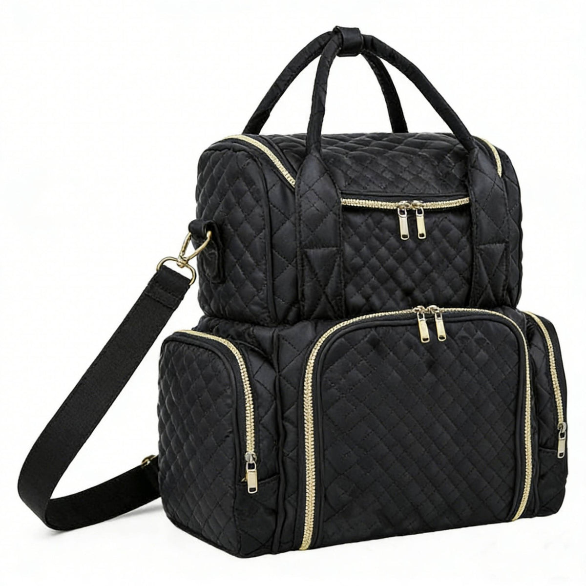 Makeup Bag with Handle Structured Cosmetic Organizer Bag for Salon, Travelers