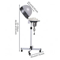 Hooded Hair Steamer Height Adjustable Standing Hair Steamer Beauty Equipment Vertical EU Plug