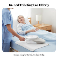 Bedpan with Lid Easy to Clean individual assistance Aid Ergonomic Shape for assistancegivers
