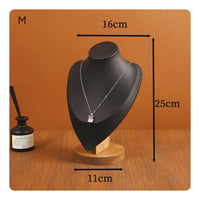 Necklace Display Bust Elegant Design Jewelry Bust Display Solid Wood Base