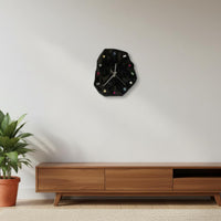 Wall Clock Irregular Ceramic Clock Quiet Sweep Mechanism Timekeeping Device for Living Room, Bedroom, Office