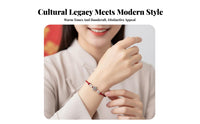Red Lucky Knot String Bracelet, 2026 Horse Year Zodiac, Silver Bead, Handmade Chinese Design for Women
