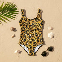 Leopard Print Single-Piece Swimsuit Alluring Wild Print Monokini Flattering