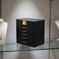 6-Layer Jewelry Box Sturdy Construction Multi-Layer Accessory Holder for Women