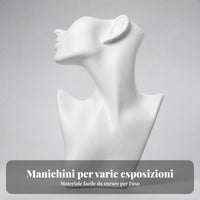 Head Bust Mannequin Plastic Necklace Display Mannequin Seamless