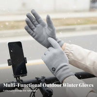 women's Winter Gloves Non-Slip Grip Fleece Lined Gloves Cold Weather Accessory Soft and Skin-Gentle Hand Coverings Contoured Fit