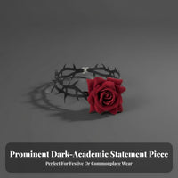 flower and Thorn Necklace Dark Romantic and design Neck Jewelry Adjustable Fit for Cosplayers