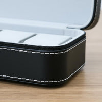 PU Leather Watch Box Easy to Carry Accessory Storage Soft Inner Soft Lining
