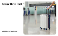 Hardside Roller Bag Long-Lasting Luggage Reinforced Corners for Men, Students