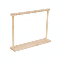 Wooden Necklace Display Holder & Boutique Style Necklace Organizer Rack Space Saving Wooden Jewelry Hanger for Shop Owners