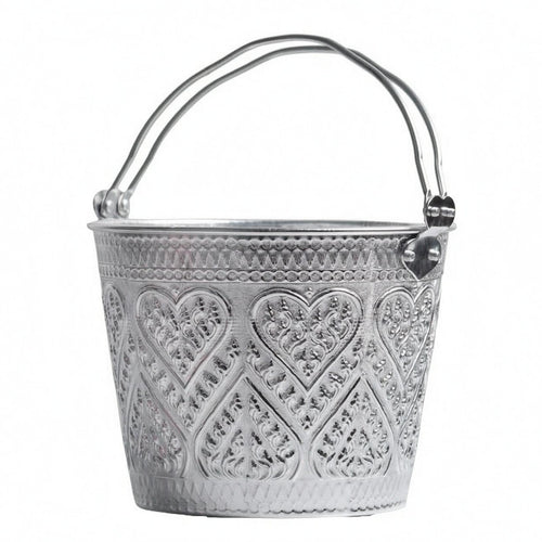 Embossed Ice Container Textured Aluminum Ice Container Swing Handle