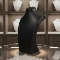Black Leatherette Necklace Display Elegant Design Necklace Display Bust