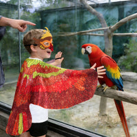 Feather Cape Mask Set Performance Use Bird Feather Costume Lightweight
