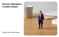 Tiny People Model Multipurpose Miniature Landscape Figure Miniature Landscape People Model Handmade 1:64 Scale Female Figurine