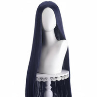Cosplay Wig, Long Straight Black Hair, Middle Part, High Temperature Fiber, Unisex, Multiple Colors