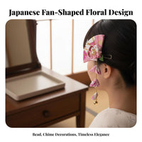 Kimono Tassel Headdress Handmade Kimono Hair Decoration Japanese Flower Hair Fastener Chime Accent Kanzashi Flower Hairpin