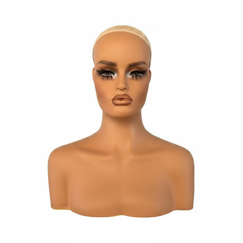 Realistic Mannequin Head Hairpiece Display Head Life Size for Salon Owners, Hair Stylists, Studio