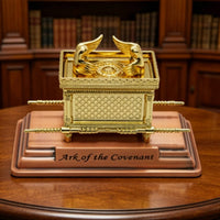 Metal Ark of the Covenant Figurine Ornate Display Statue Home Decoration