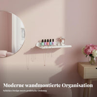 6 Pieces Nail Polish Wall Rack Space Saving Wall Mounted Nail Polish Rack