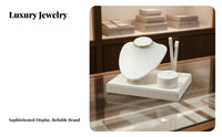 Jewelry Display Set Protects from Scratches PU Leather Jewelry Stand Band and Earring Holder Set Sturdy Construction