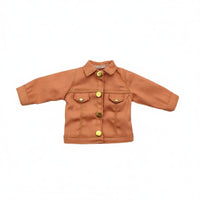 Doll Denim Jacket Fashionable Miniature Button-up Jacket Handmade for Hobbyists