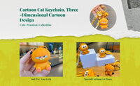 Orange Tabby Keychain, Cartoon Animal Bag & Car Charm