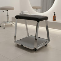 Mobile Pedicure Stool Comfortable Cushion Salon Foot Rest Bench Cushioned Top