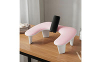 U-Shaped Nail Arm Rest PU Leather Tilted Manicure Hand Rest Lamp Space