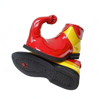 Curled Toe Clown Shoes Glossy Performance Footwear Rounded Opening