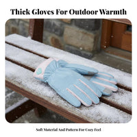 Windproof Touchscreen Gloves Water-Resistant women's Fleece Lined Gloves Winter Apparel Non-Slip Grip Elastic Cuff for Cyclists