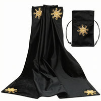Divination Tablecloth and Pouch Set Square Shape Divination Cloth Set Folded Top