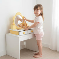 Flower Vanity Table Early Learning Toy Makeup Vanity Educational for Nursery