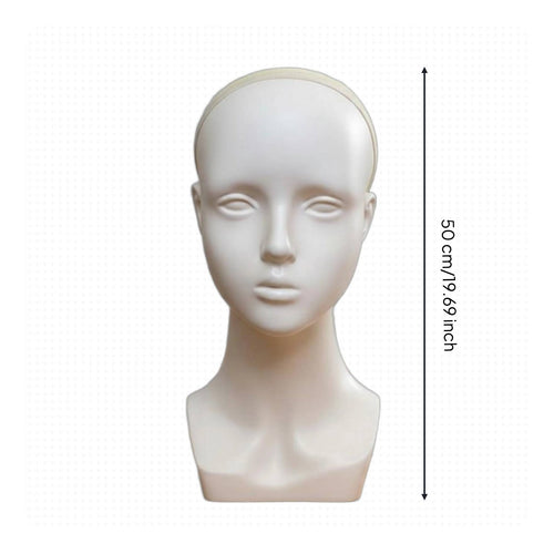 Multi-Purpose Female Mannequin Head with Shoulders Cosplay Head Prop for Cosplayers, Retailers, Salon, Photoshoots