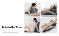 Multifunctional Face down Reading Pillow Breathable Textile Face down Pillow Washable Cover for Lounging, Bed
