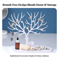 Decorative Design Horn Jewelry Tree Multi-Functional Deer Jewelry Display Stand Easy Reach Storage for Women, Girls, Bedroom, Dresser Top