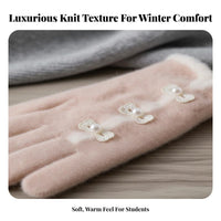 Soft Material Screen-Responsive Screen Gloves Stretchy Fit Screen-Responsive Screen Thermal Gloves Lightweight for Students, Adults