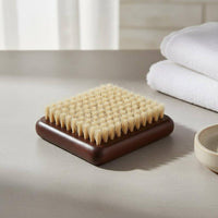 Natural Bristle Bath Brush Anti-Slip Grip Dry Brushing Body Brush Bamboo Handle