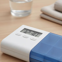 6 Compartment Box Timed Reminder Timer Box Sealed Design for Seniors