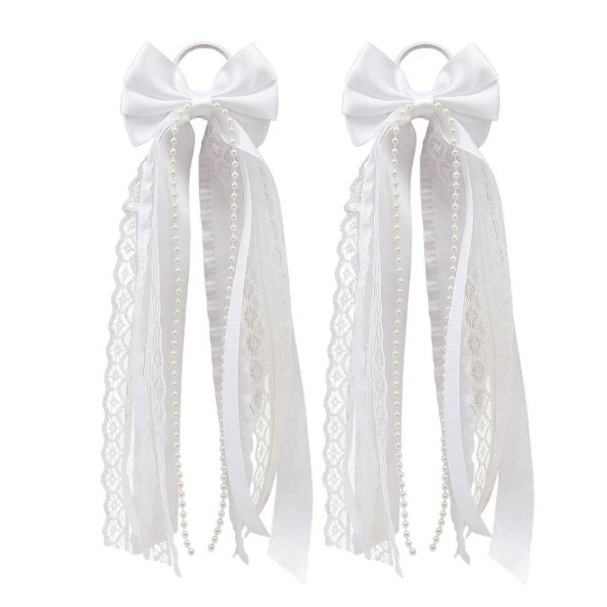 Decorative Boot Ornament Pearl Bead Strands Ribbon Boot Ornament Layered