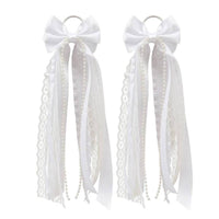 Decorative Boot Ornament Pearl Bead Strands Ribbon Boot Ornament Layered