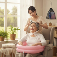 Shampoo Basin with Drainage Pouch Supportive for Bedside, Bedridden Patients