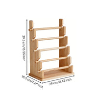 Minimalist Design Wooden Jewelry Display Rack Tiered Design Solid Wood Jewelry Bar Tree Space-Saving for Dressing Table, Boutique