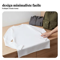 Thick Combed Long Sleeve T-Shirt, Plain, Basic, Autumn