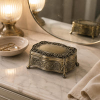 Jewelry Gift Box Luxury Look Vintage Jewelry Box Easy to Clean for Vanity