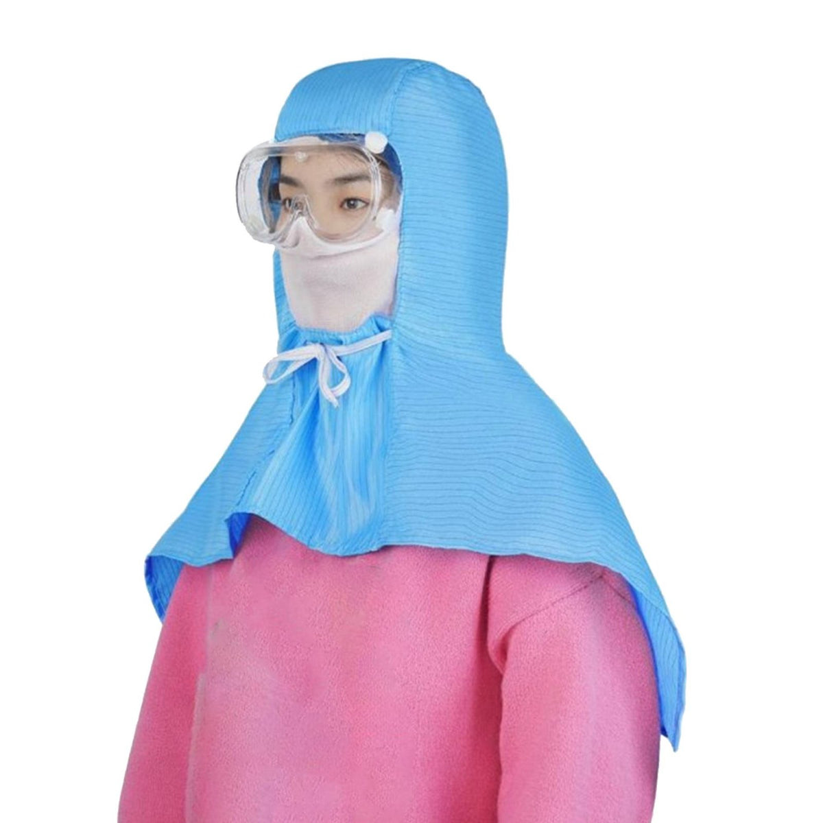 Anti Hood Breathable Dust-Resistant Cape Hat Cleanroom Hood for Factory Workers, Laboratories